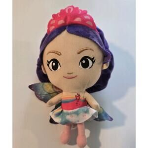 Barbie Butterfly Princess Fairy‎ Plush Stuffed 8” Doll Rainbow Glitter Wings
